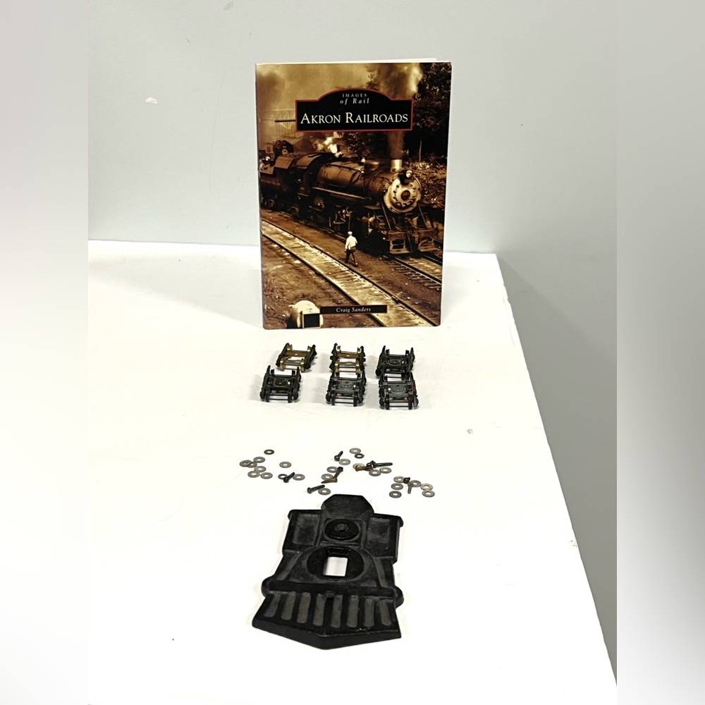 Book, Cast Iron Train Switch Plate, Undercarriage with Screws for Model Trains